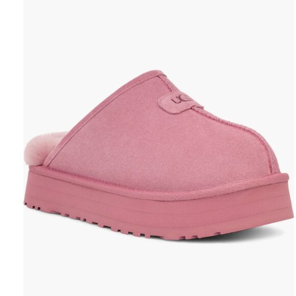 NIB UGGS AUSTRALIA UGG DISCOQUETTE SLIPPERS SIZE 7 DUSTY ORCHID PINK - Picture 1 of 10